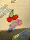 Holographic Cherries Sticker