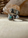 Adjustable turquoise and sterling ring