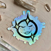 Holographic Happy Moon Sticker