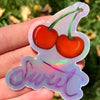 Holographic Cherries Sticker