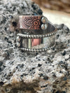 Adjustable copper and sterling ring