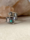 Adjustable turquoise and sterling ring