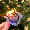 Holographic Happy Moon Sticker